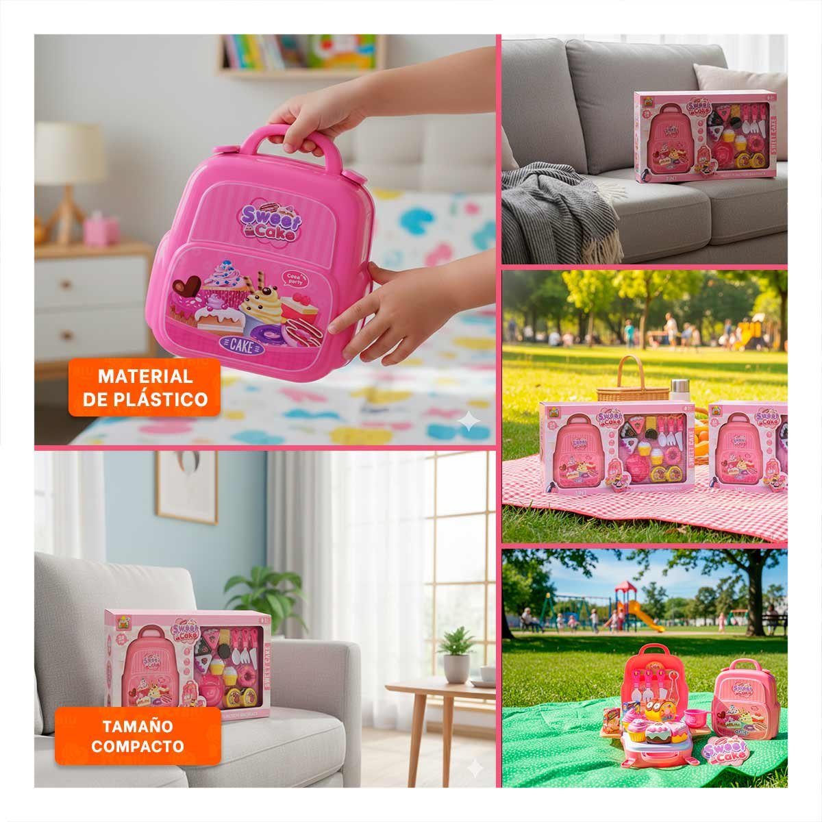 SET PASTELERO DE REPOSTERIA PARA COCINA HOGAR EN COLOR ROSADO YSTICKY - 5