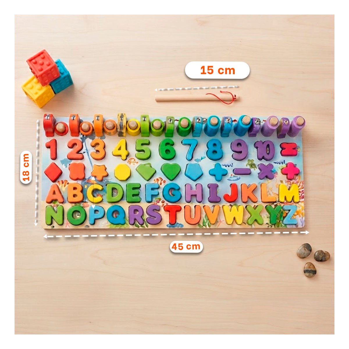 PACK6 SET CREATIVO DE APRENDIZAJE CON FIGURAS DE PESCA INFANTIL YREGALO STICKER - 3
