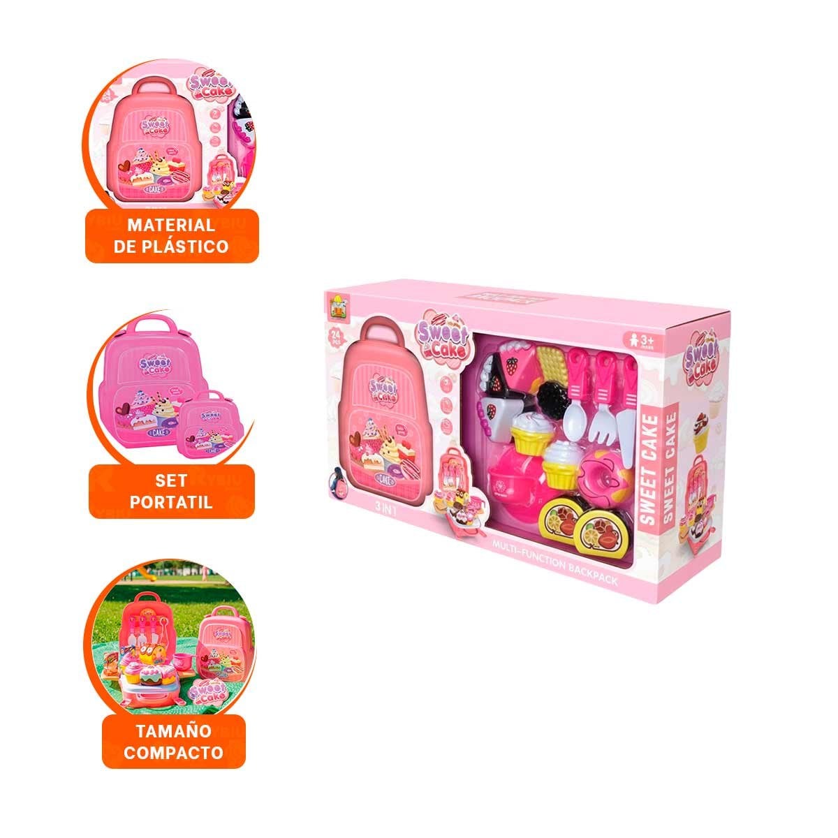 PACK6 ESTUCHE PASTELERO PARA COCINA COLOR ROSADO CON ACCESORIOS REPOSTERIA YREGALO STICKER - 2