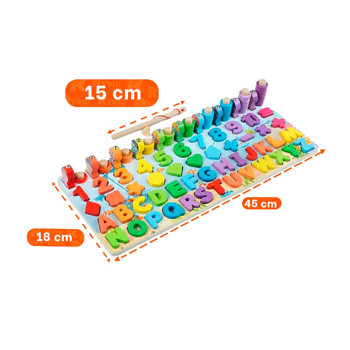 PACK6 TABLERO INFANTIL DE COORDINACION CON ROMPECABEZA PESCA - 3