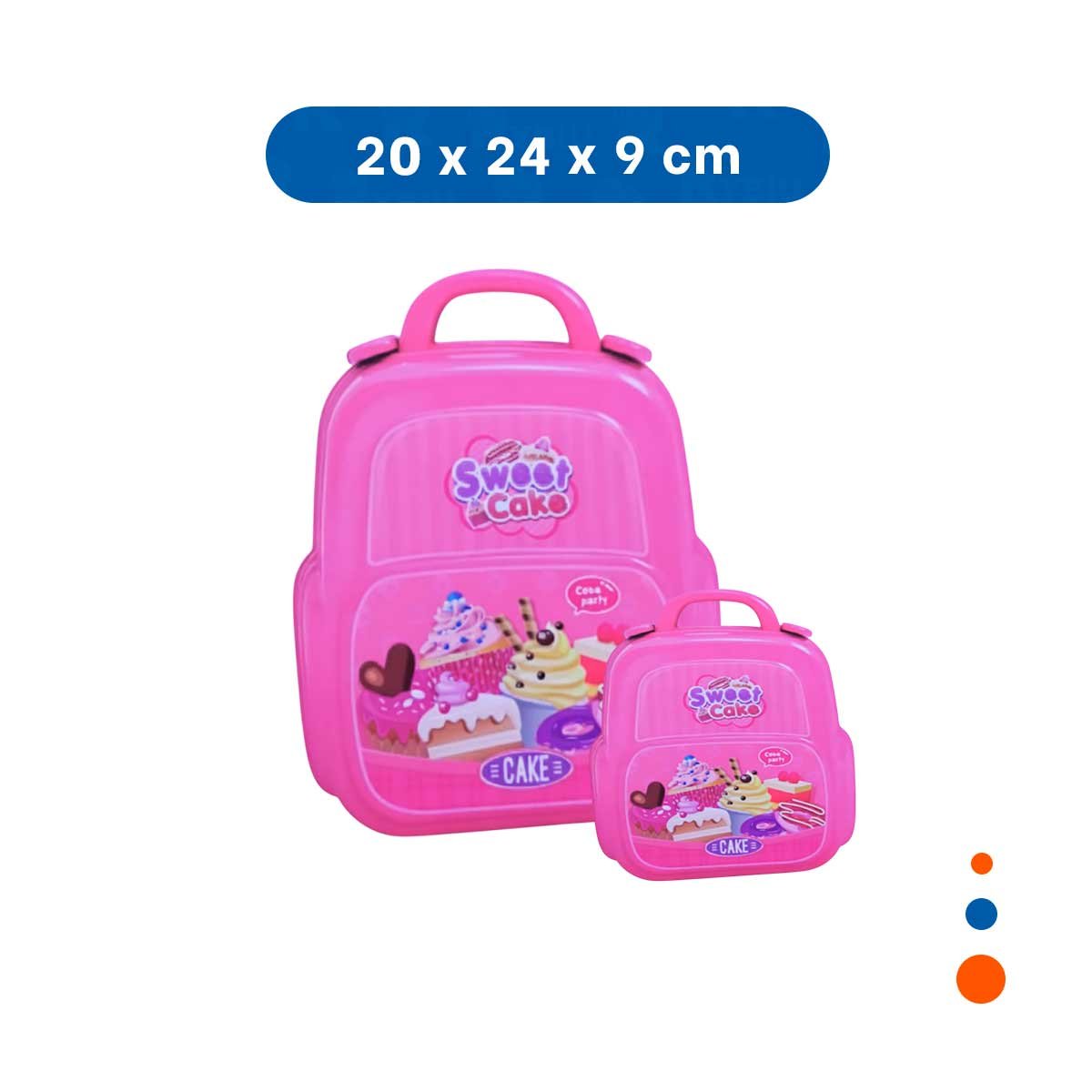 PACK4 MALETIN PASTELERO DE REPOSTERIA PARA COCINA HOGAR EN COLOR ROSADO YPAPEL REGALO - 4
