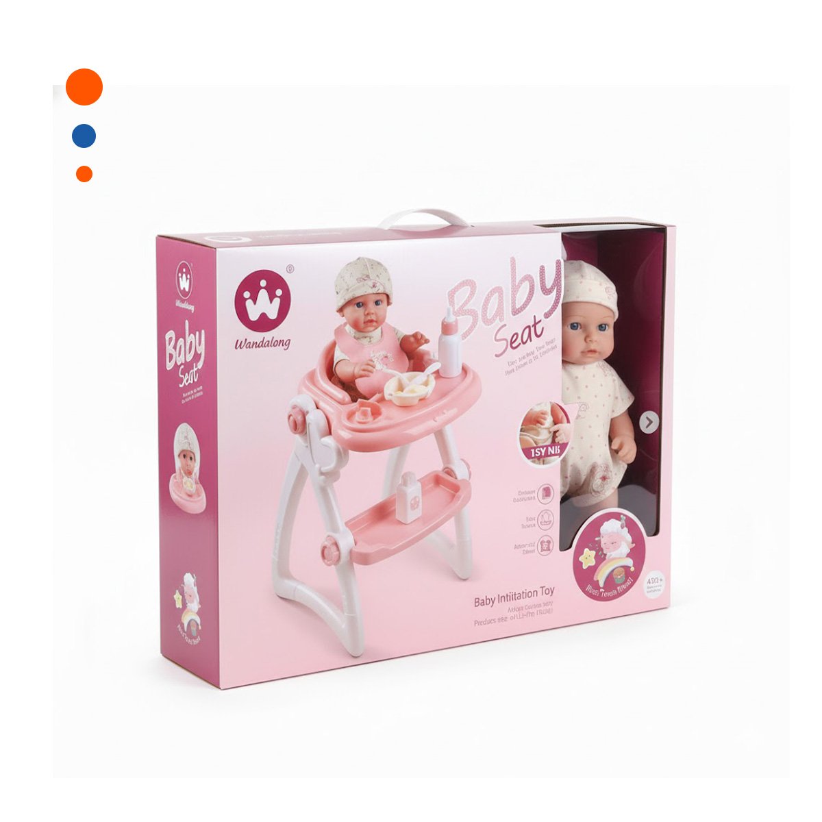 PACK2 SOPORTE DE COMER Y JUGUETE PARA RUTINAS DE JUEGO EN ROSADO 37X31X49CM YREGALO STICKER - 2