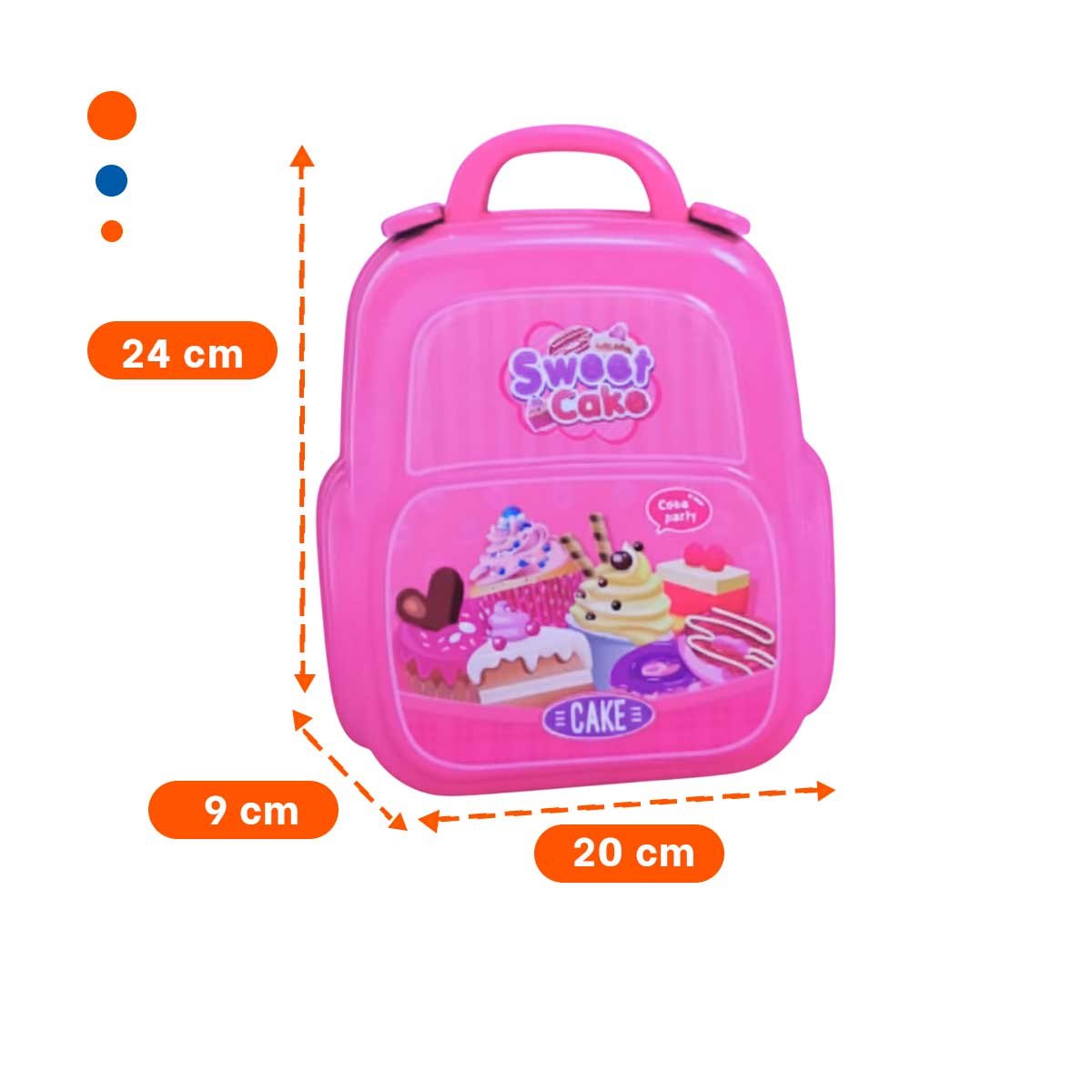 PACK2 MALETIN PASTELERO PARA REPOSTERIA CASERA EN COCINA HOGAR COLOR ROSADO YPAPEL REGALO - 4