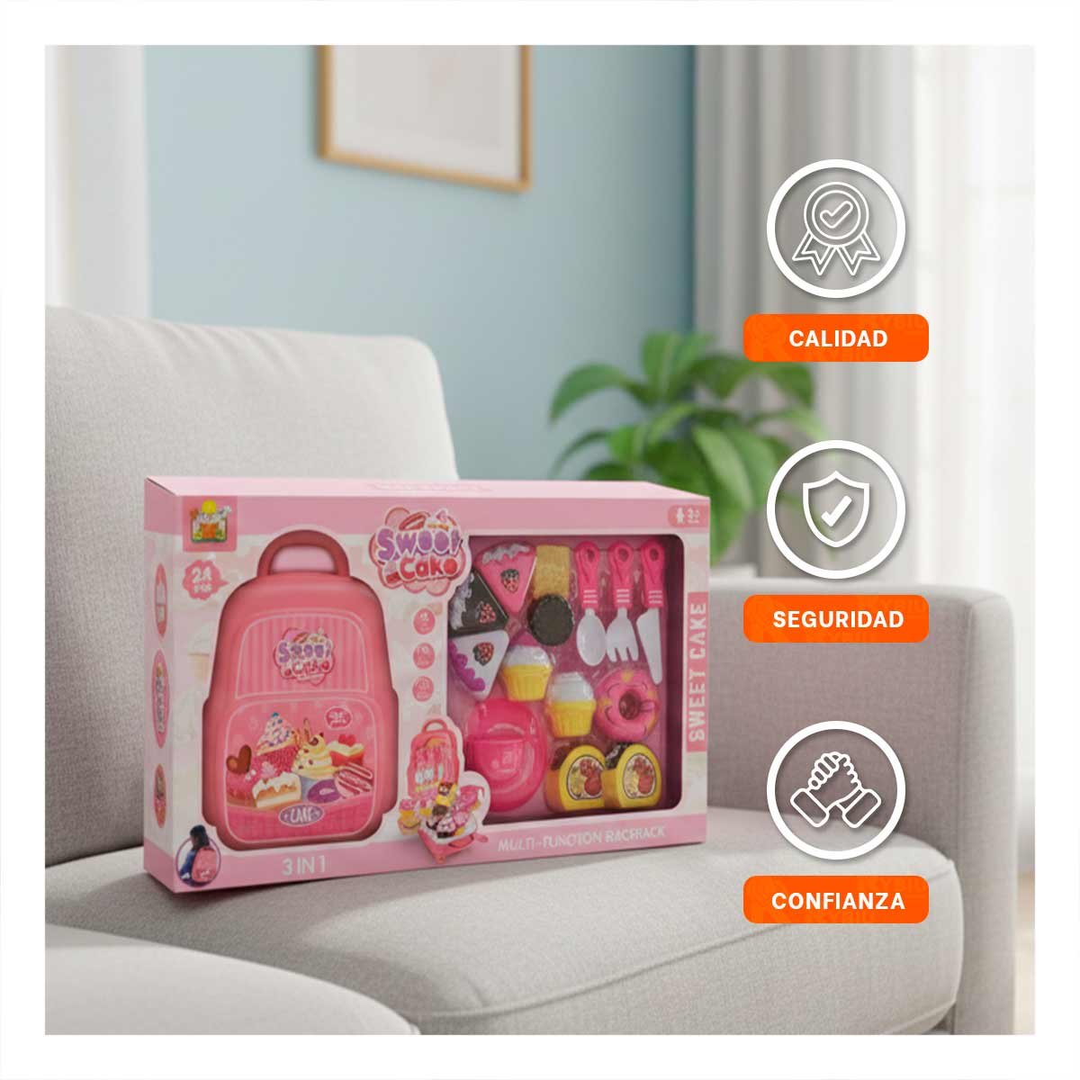 PACK2 MALETIN PASTELERO PARA REPOSTERIA CASERA EN COCINA HOGAR COLOR ROSADO YPAPEL REGALO - 5