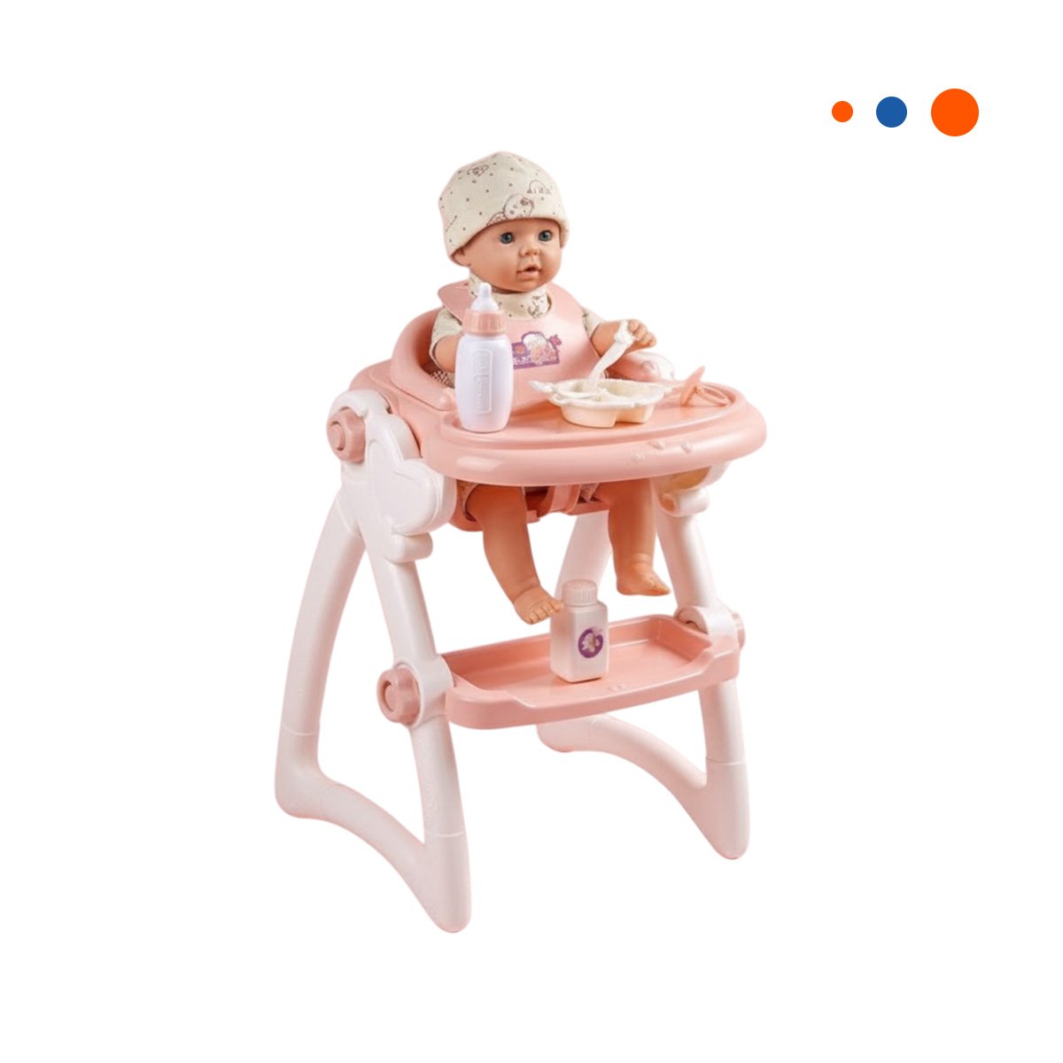 ASIENTO DE COMER Y JUGUETE BEBE PARA JUEGO FAMILIAR ROSADO 37X31X49CM YREGALO STICKER - 3