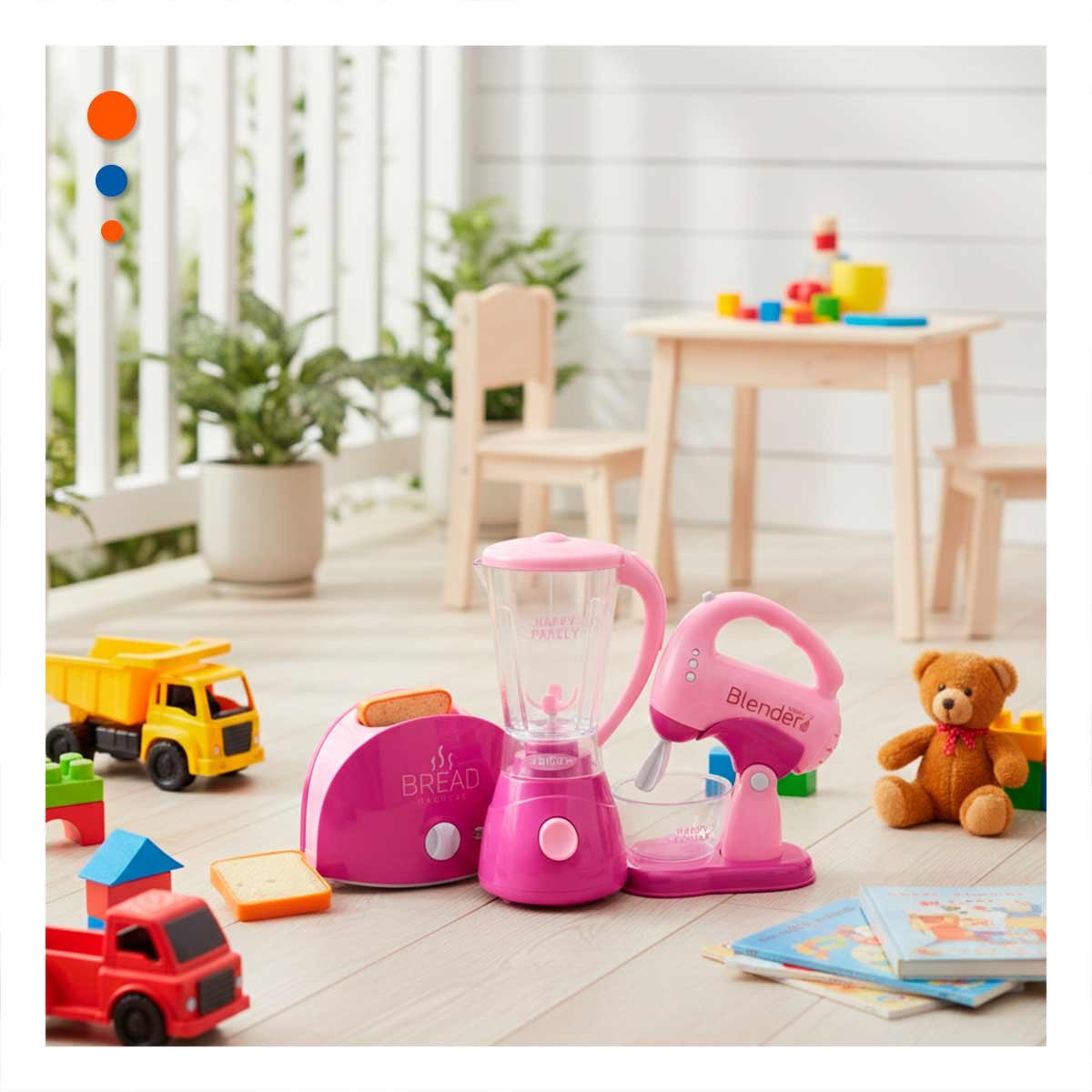 PACK6 SOLUCION HOGAR ELECTRODOMESTICOS COCINA ROSADO CON TOSTADORA LICUADORA Y BATIDORA - 2
