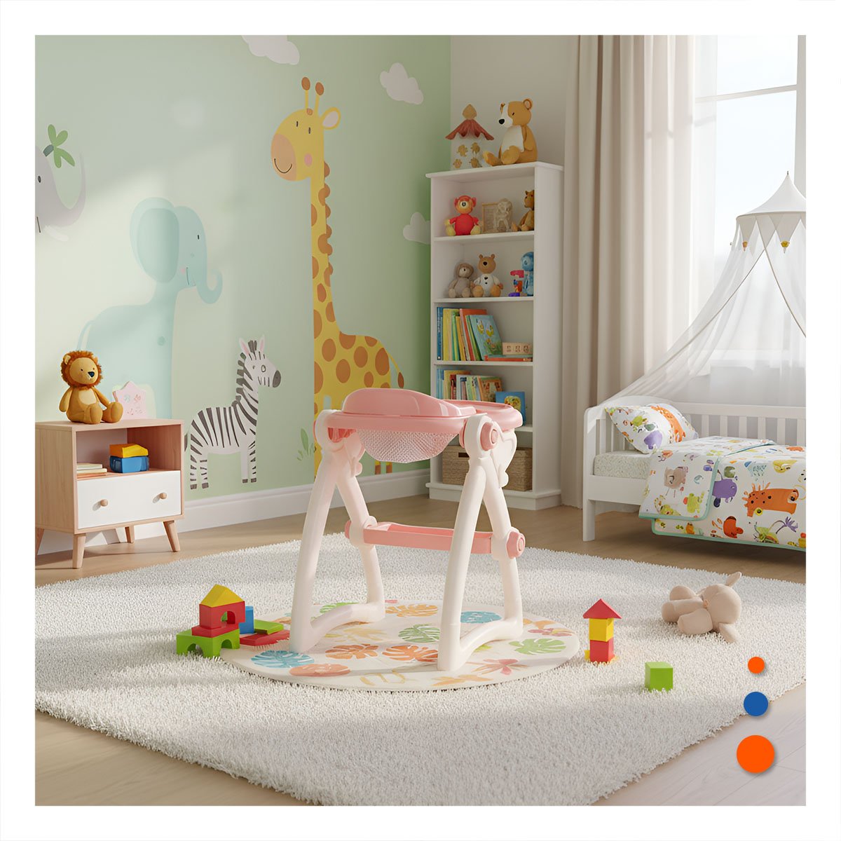 ASIENTO PARA JUGUETE BEBE ROSADO PARA JUEGO SIMBOLICO EN CASA 37X31X49CM YLIGAS REGALO - 1