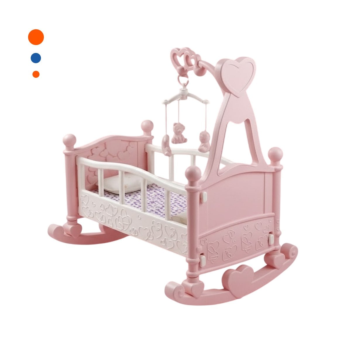 PACK2 MUEBLE MECEDORA PARA JUEGO INFANTIL PARA CUIDADO ROSADO 32X53X59CM YREGALO STICKER - 2