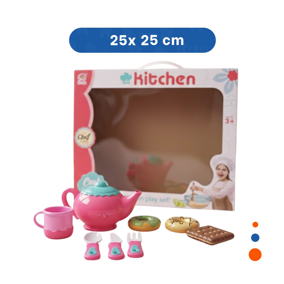 PACK2 VERSION DONUS Y GALLETAS CON MENAJE ROSADO PARA COCINA HOGAR ACTUAL - 4