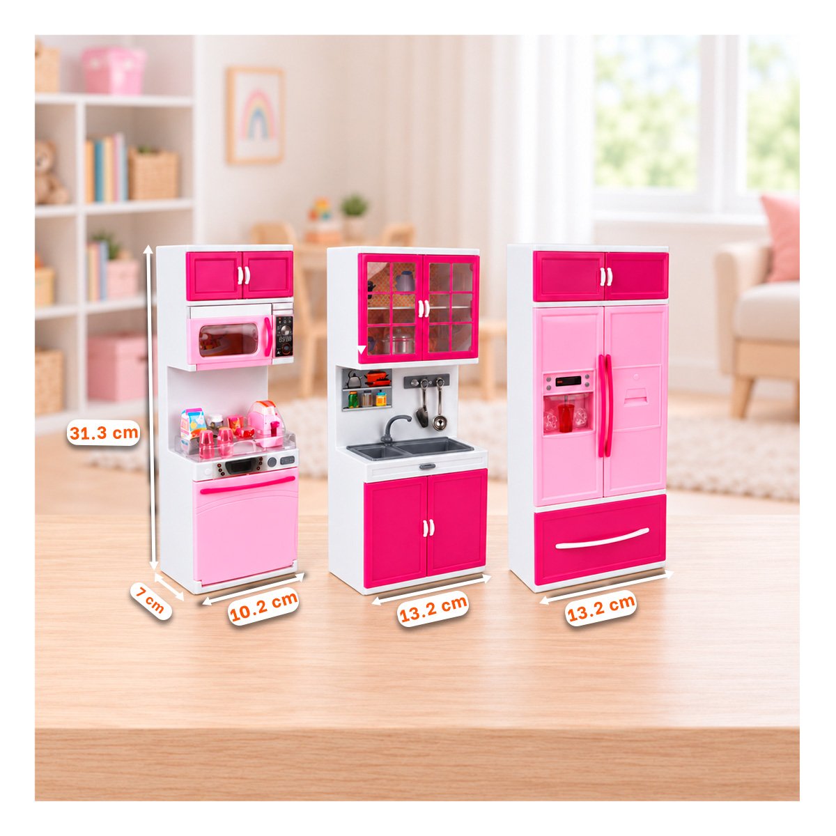 FEMENINA COCINA MODERNA DE JUEGO CON LUZ Y SONIDO ROSADO PARA HOGAR YSTICKY - 2