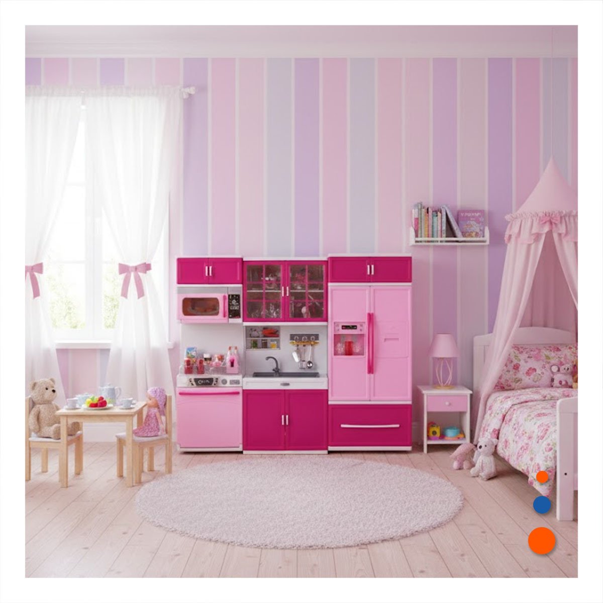 PACK6 IMAGINATIVA COCINA MODERNA DE JUEGO CON LUZ Y SONIDO ROSADO PARA HOGAR YPAPEL REGALO - 5