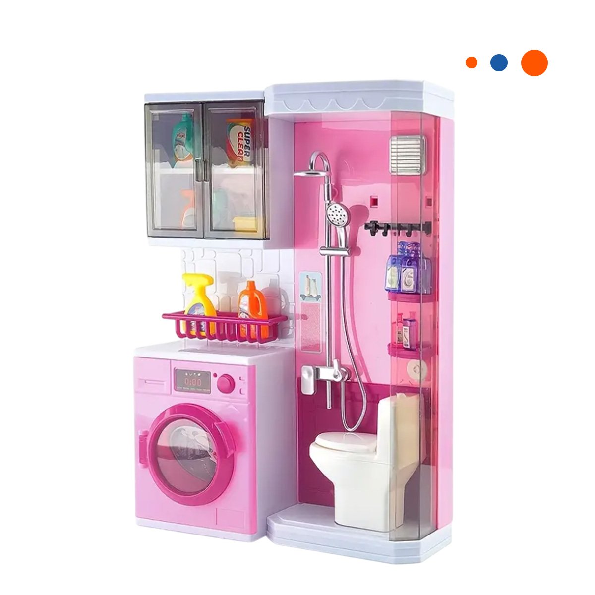 LUGAR DE BANO DUCHA Y LAVANDERIA ROSADO PARA CASA HOGAR Y JUEGO YREGALO STICKER - 3
