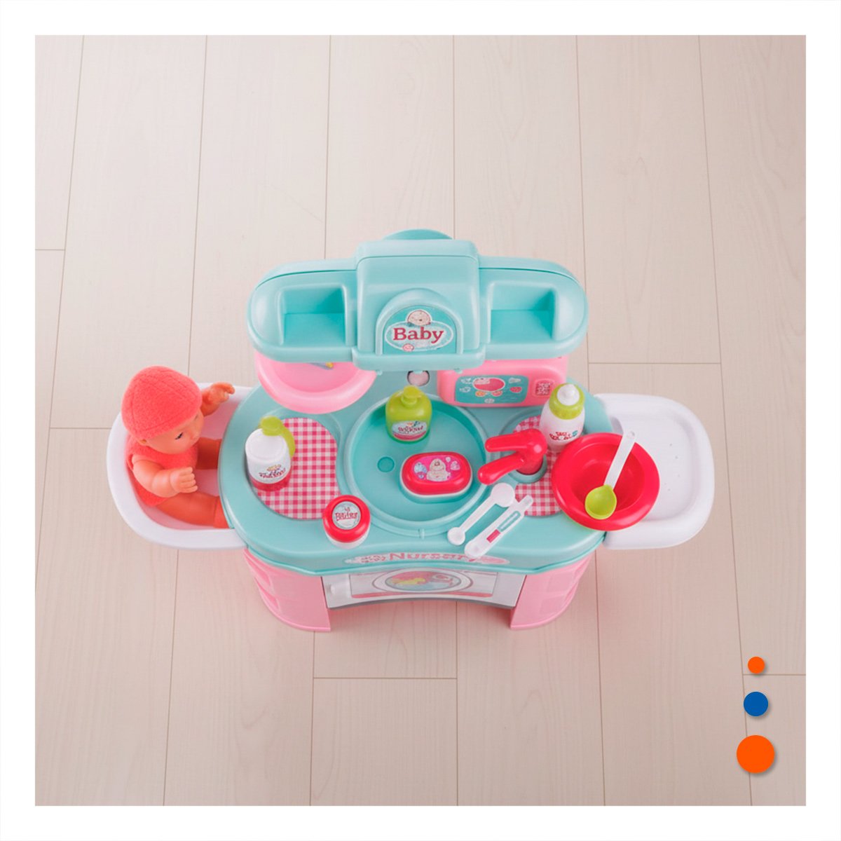 PACK4 ESPACIO DIDACTICO GUARDERIA ROSADO PARA USO DIARIO EN CASA FAMILIAR YPAPEL REGALO - 5