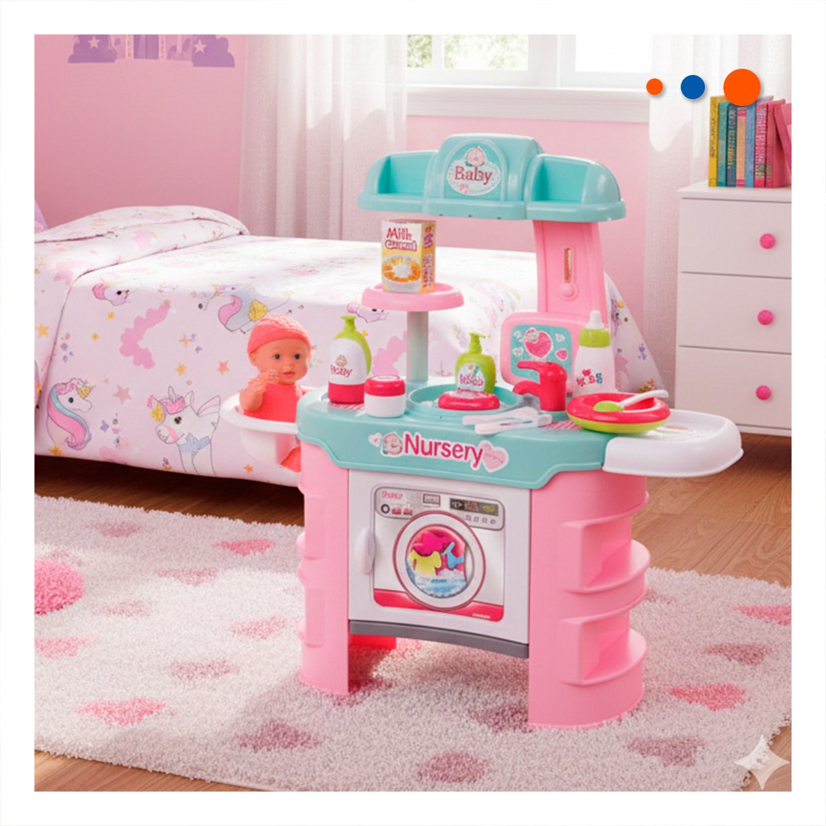 MESA DE ACTIVIDADES GUARDERIA ROSADO PARA JUEGO DIARIO EN CASA Y HOGAR - 2