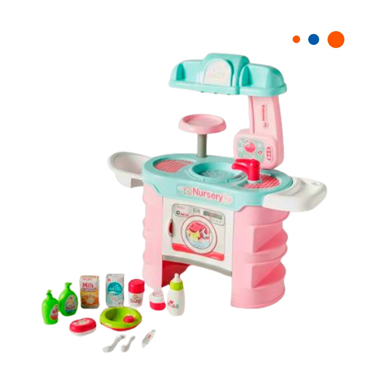 PLATAFORMA DE JUEGO GUARDERIA ROSADO PARA USO DIARIO EN CASA Y SALA YREGALO STICKER - 3