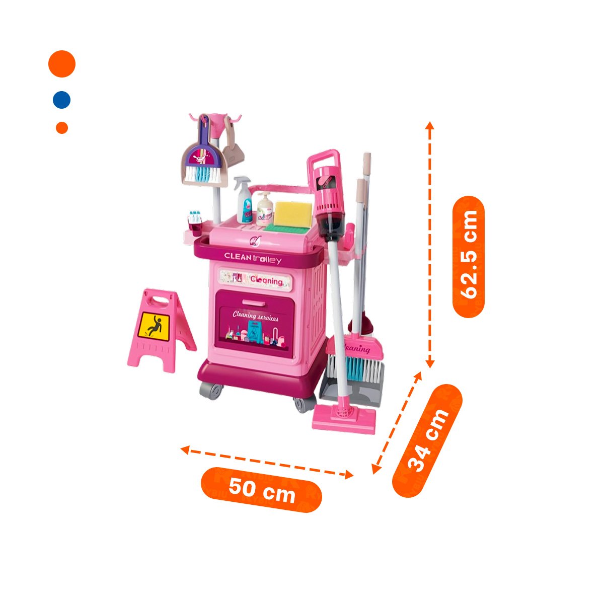 PROPUESTA DE LIMPIEZA ROSADO CON CARRO Y ACCESORIOS PARA CASA YSTICKY - 4