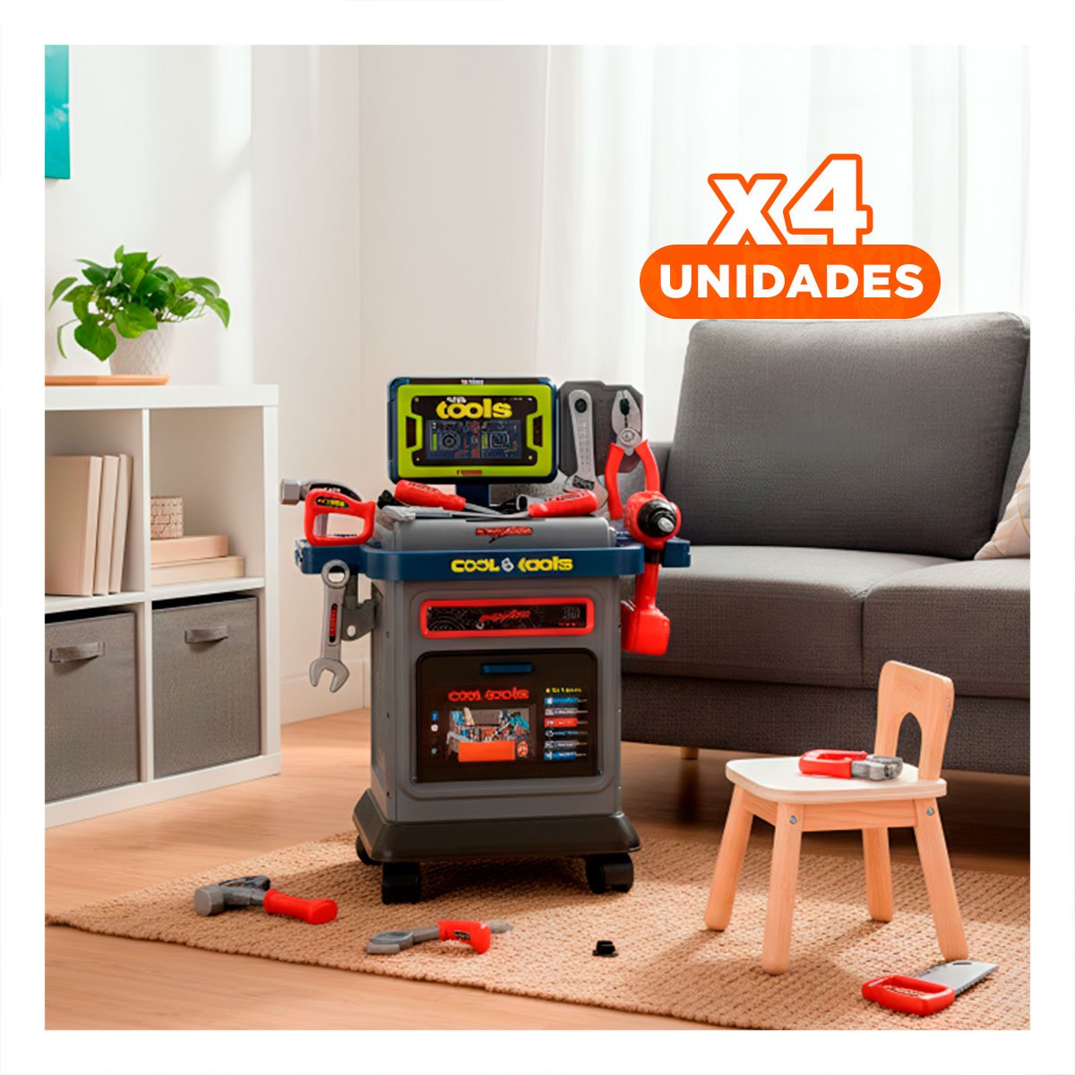PACK4 RINCON DE HERRAMIENTAS CREATIVO CON ACCESORIOS PARA ACTIVIDADES EN CASA - 1