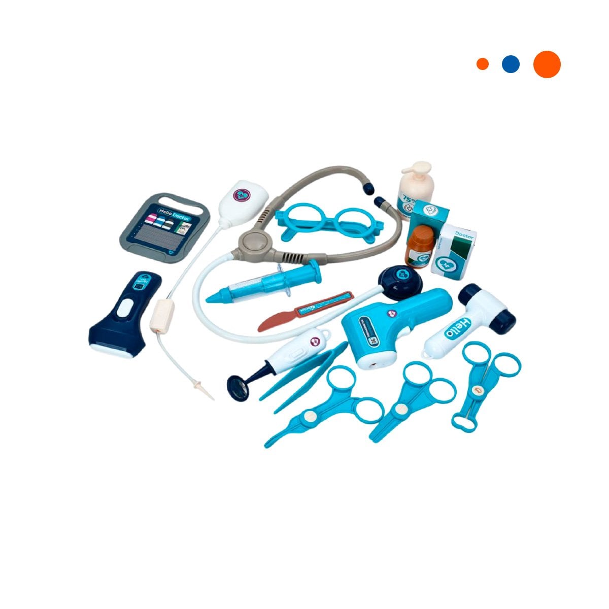 PUESTO MEDICO DIDACTICO CON CARRO Y ACCESORIOS CLINICOS PARA JUEGO YREGALO STICKER - 3