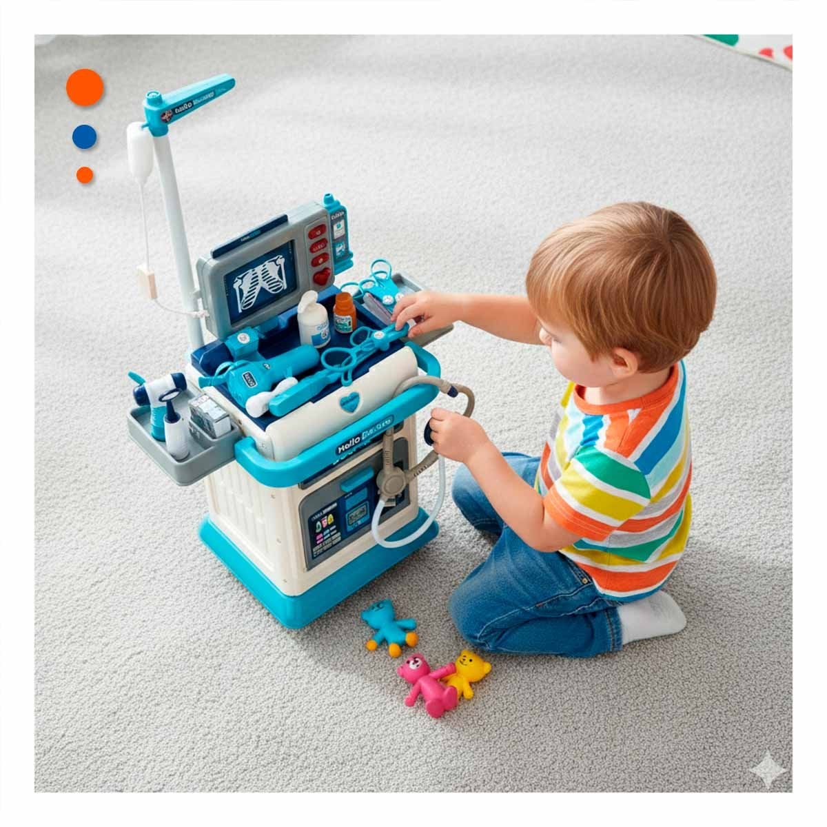 ESPACIO MEDICO INTERACTIVO CON CARRO Y ACCESORIOS PARA JUEGO EDUCATIVO YSTICKY - 3