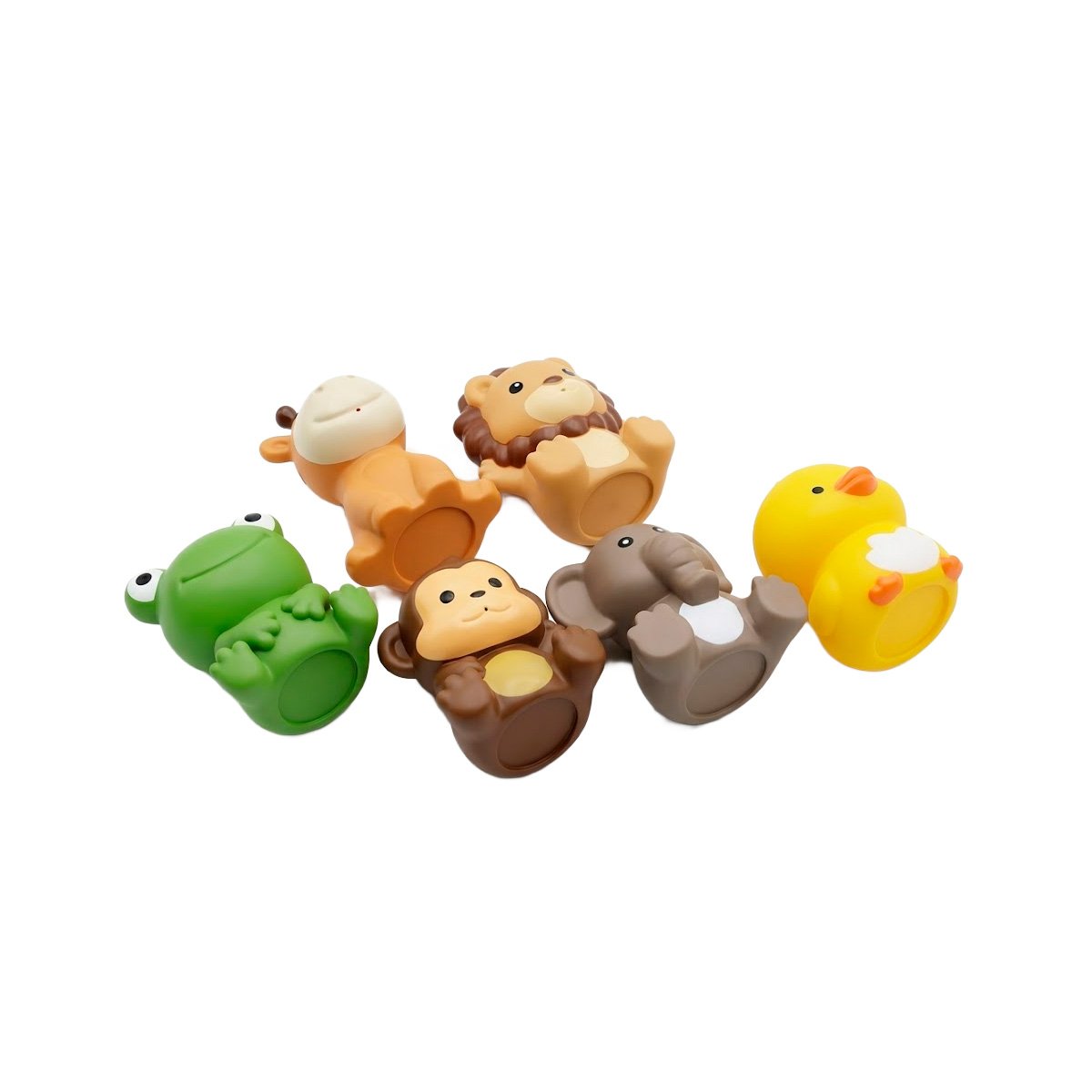 COLECCION RANA JIRAFA LEON MONO ELEFANTE POLLO MULTICOLOR EN 6 ANIMALES 7CM YREGALO STICKER - 3