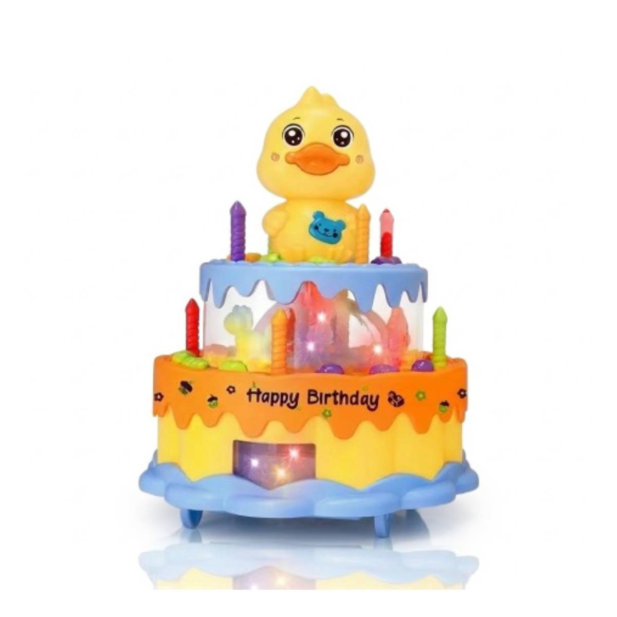 PACK6 FIGURA GIRATORIA MUSICAL DE PATO COLOR AMARILLO PARA DIVERSION INFANTIL YREGALO STICKER - 2