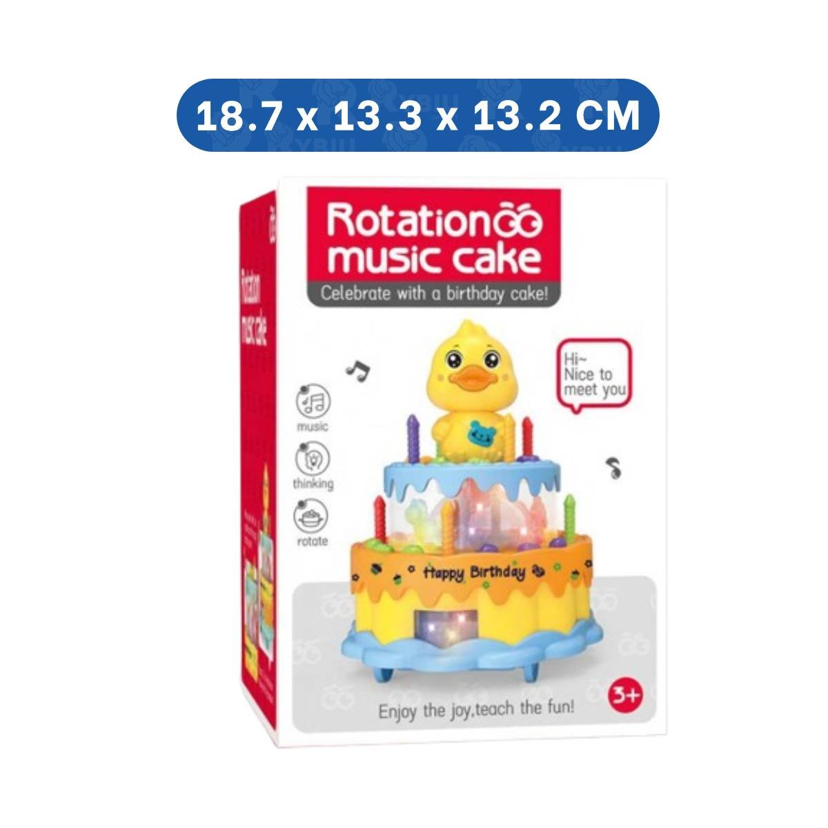 PACK6 FIGURA GIRATORIA MUSICAL DE PATO COLOR AMARILLO PARA DIVERSION INFANTIL YREGALO STICKER - 4