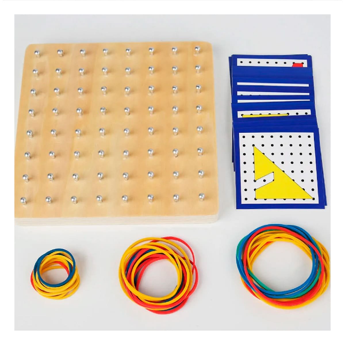 PACK12 TABLA RECREATIVA DE CLAVOS Y LIGAS PARA JUEGO INFANTIL COLOR MULTICOLOR YPAPEL REGALO - 5
