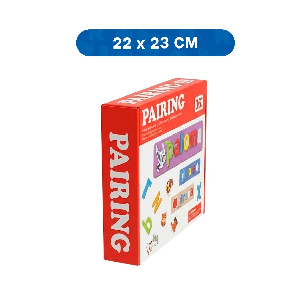 PACK6 BASE DIDACTICA DE ANIMALES FORMANDO PALABRAS COLOR ROJO RECREATIVA - 4
