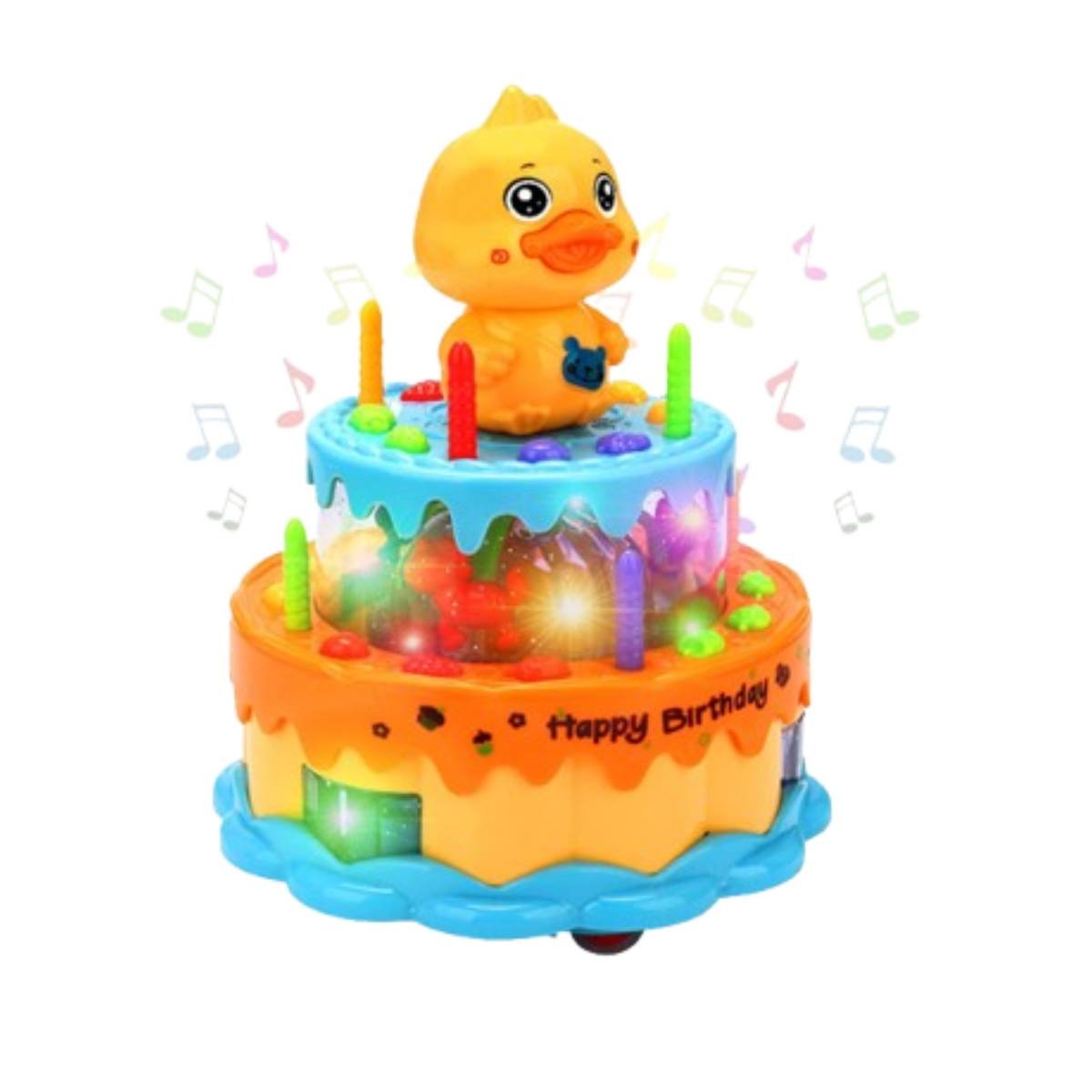PACK4 PASTEL DE PATO COLOR AMARILLO MUSICAL GIRATORIO PARA JUEGO CREATIVO YPAPEL REGALO - 3