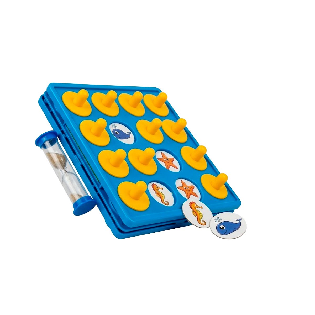 MEMORIA EDUCATIVA DE LOTTO DE PLASTICO COLOR AZUL INFANTIL YREGALO STICKER - 3