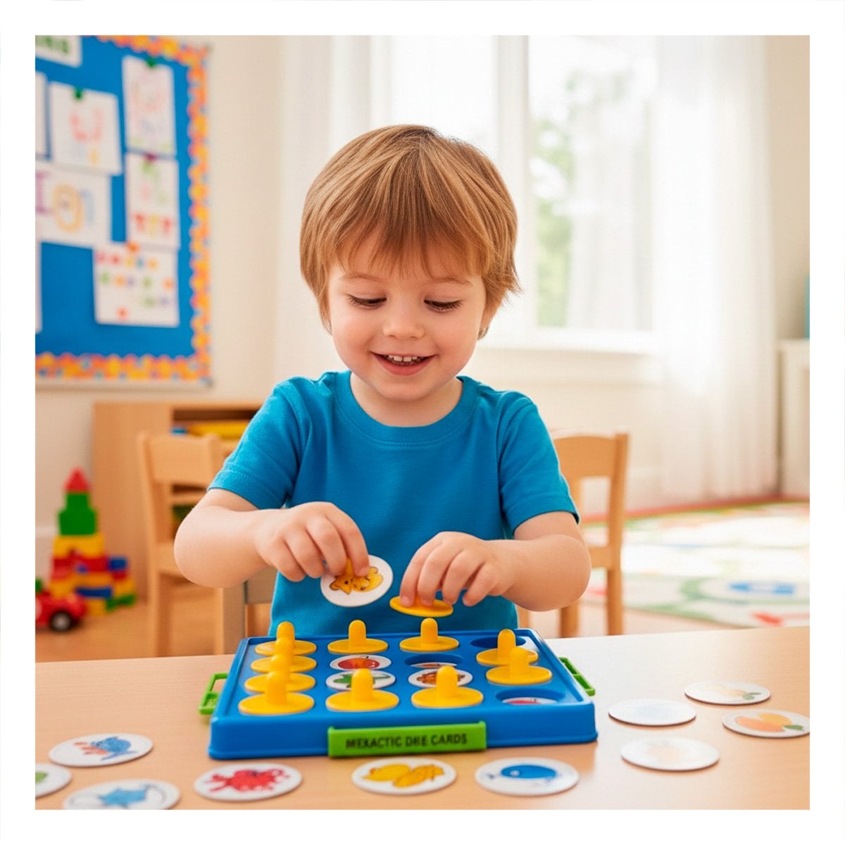 MEMORIA COLOR AZUL CON LOTTO DE PLASTICO PARA ACTIVIDAD ESCOLAR YPAPEL REGALO - 2