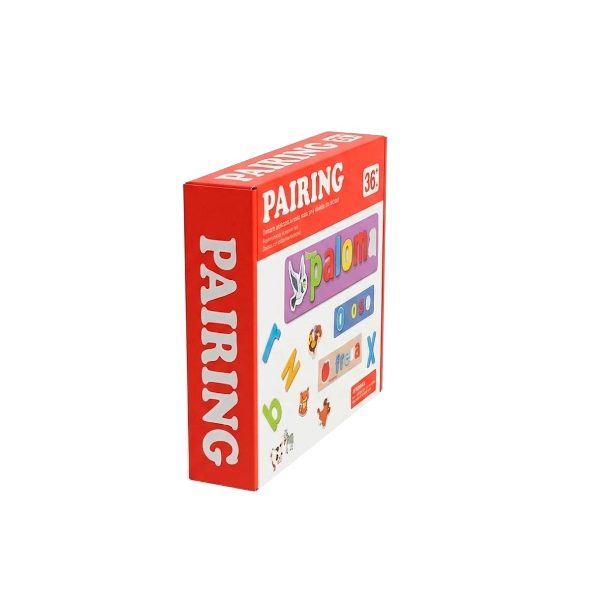 PACK4 TABLERO DE PALABRAS DE ANIMALES COLOR ROJO PARA ACTIVIDAD ESCOLAR YPAPEL REGALO - 3