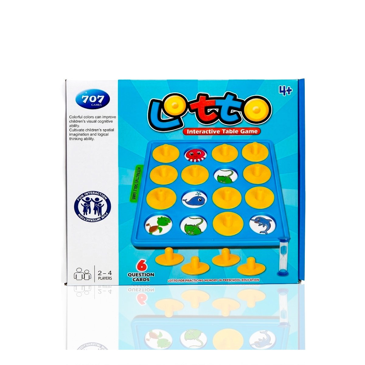 MEMORIA PARA APRENDIZAJE LOTTO DE PLASTICO COLOR AZUL YLIGAS REGALO - 3