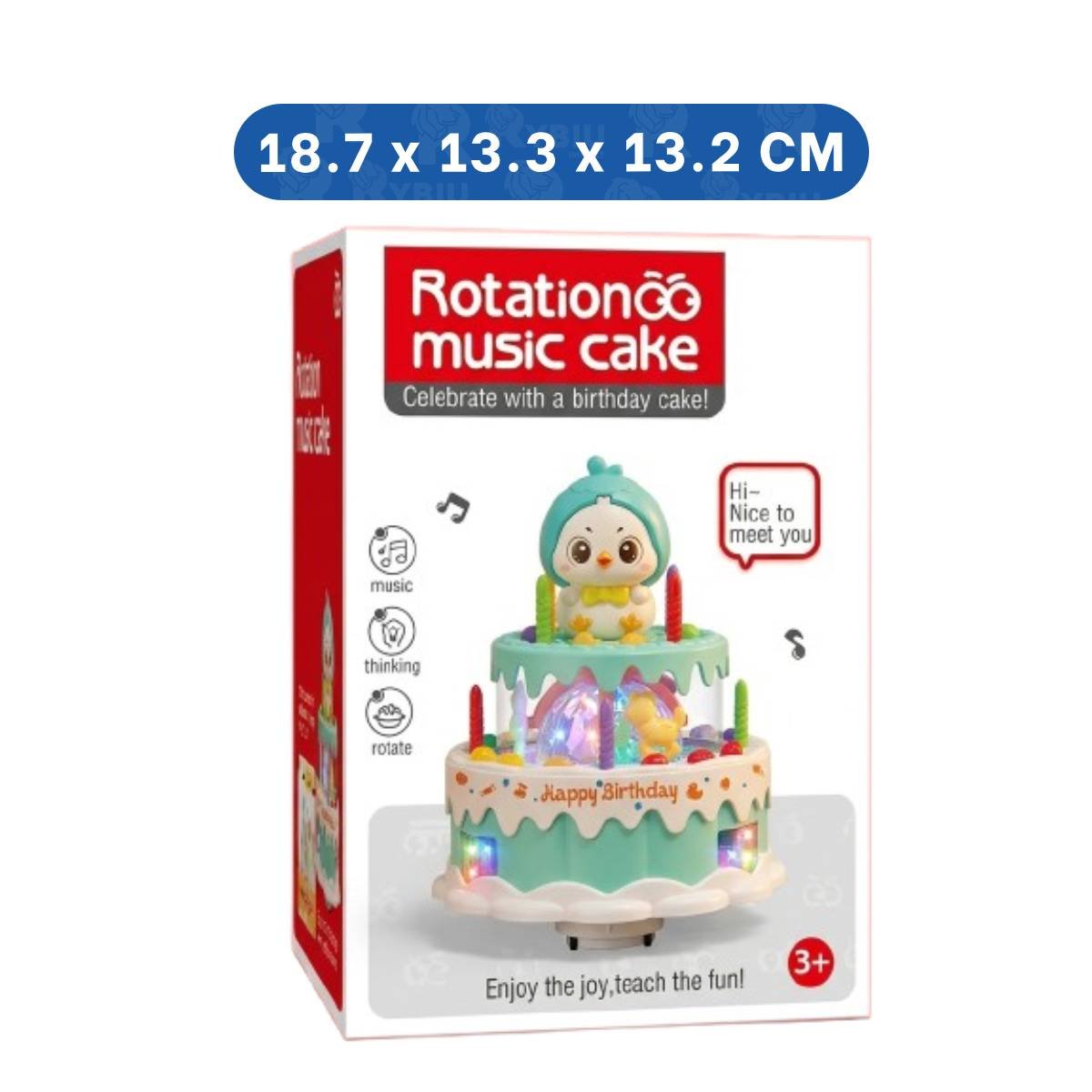 TORTA VERDE AGUA MUSICAL GIRATORIA DE POLLO PARA DIVERSION CREATIVA YLIGAS REGALO - 4