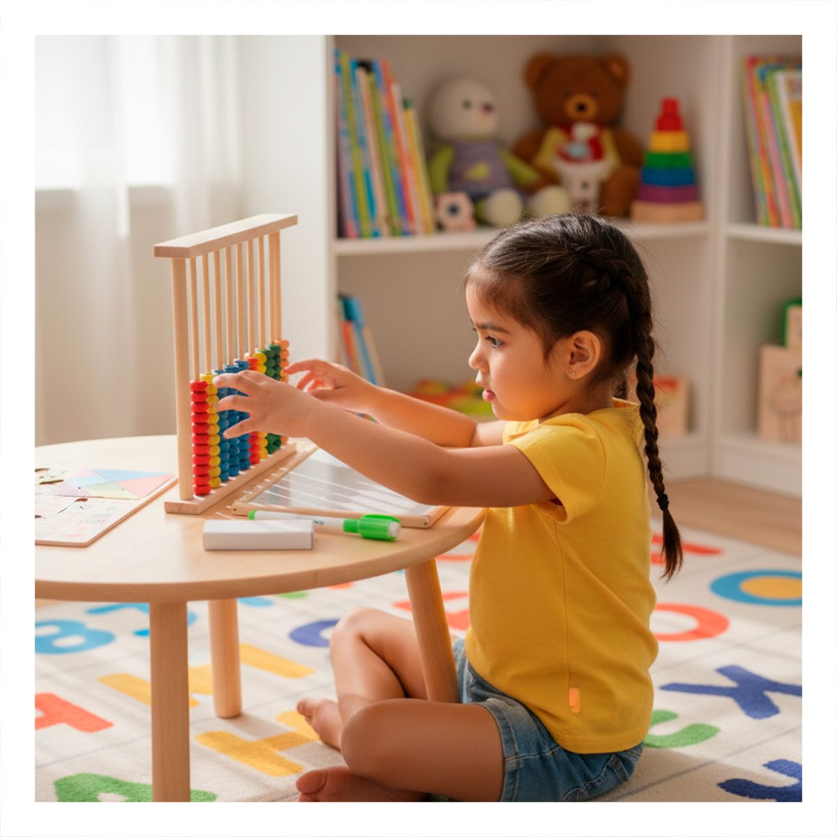 PACK4 TABLERO DE PIZARRA Y ABACO DIDACTICO COLOR MULTICOLOR PARA JUEGO INFANTIL - 3