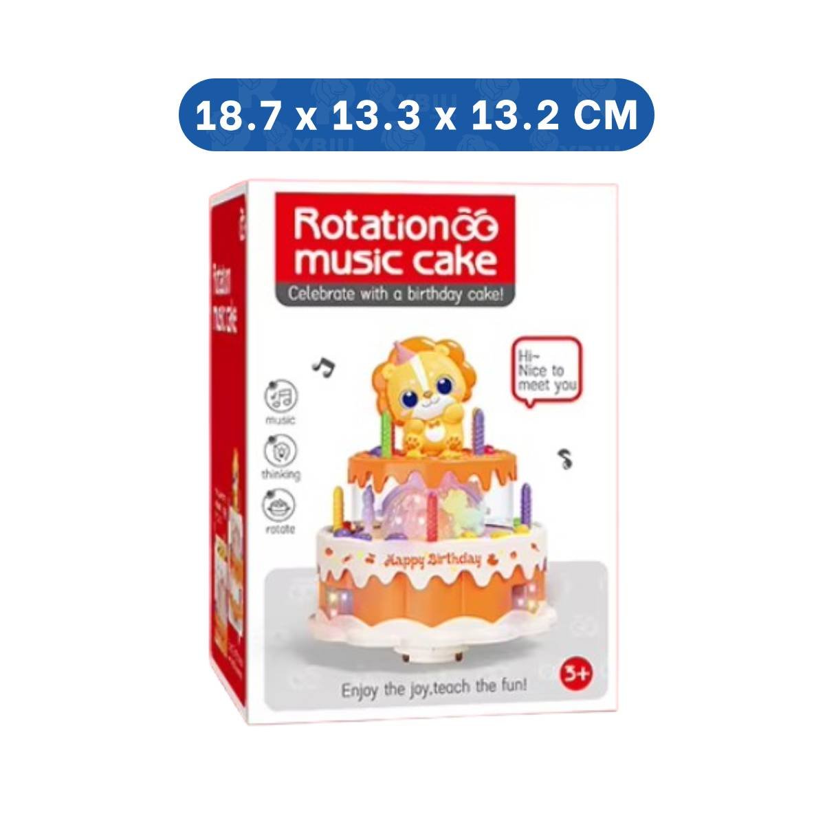 PACK12 FIGURA COLOR NARANJA MUSICAL GIRATORIA DE LEON PARA JUEGO INFANTIL YPAPEL REGALO - 4