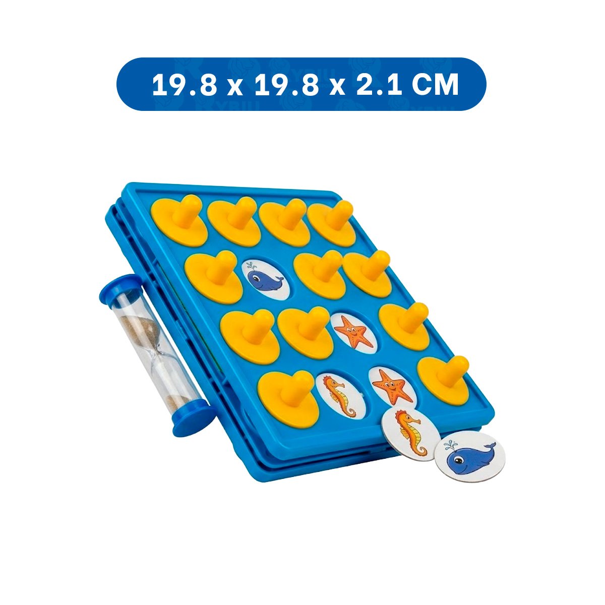 PACK2 JUEGO RECREATIVO DE MEMORIA LOTTO DE PLASTICO COLOR AZUL INFANTIL YREGALO STICKER - 4