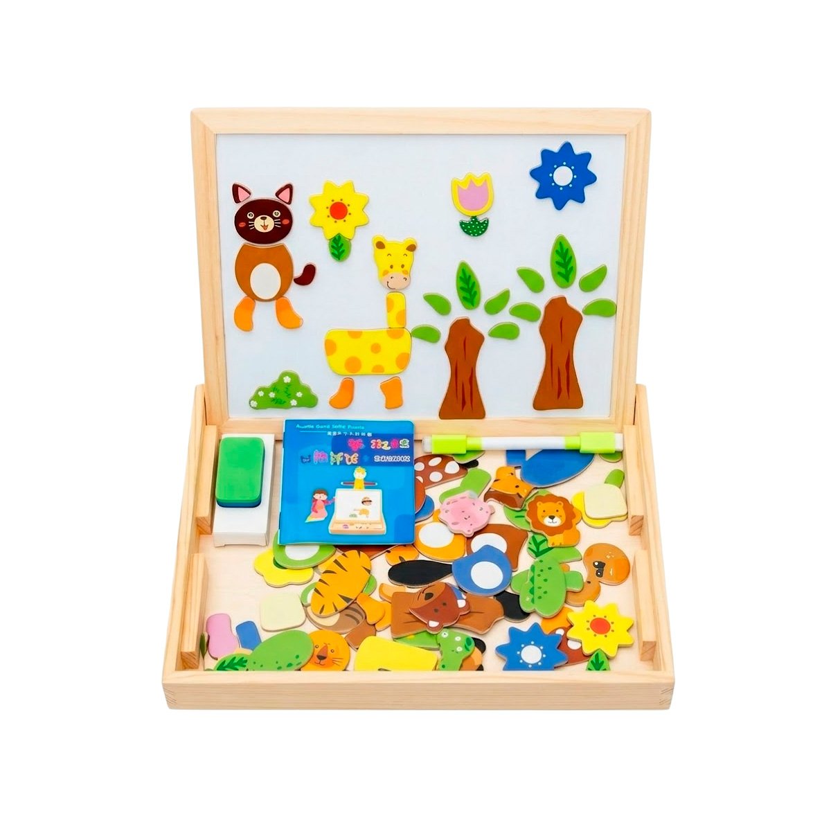PACK6 BASE DE PIZARRA CON ANIMALES COLOR MULTICOLOR PARA JUEGO CREATIVO YREGALO STICKER - 2