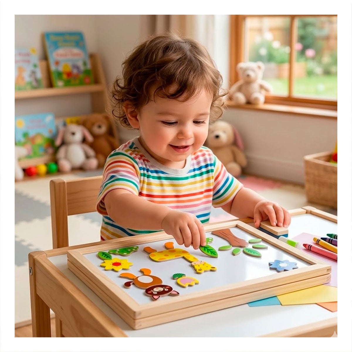 JUEGO PIZARRA DE ANIMALES COLOR MULTICOLOR PARA ACTIVIDAD DIDACTICA INFANTIL - 2