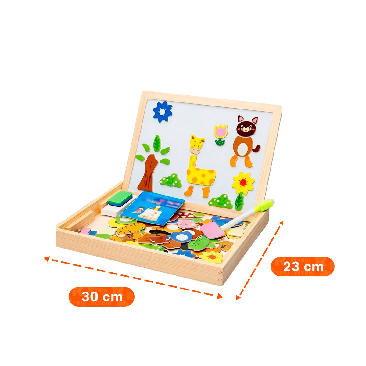 JUEGO PIZARRA DE ANIMALES COLOR MULTICOLOR PARA ACTIVIDAD DIDACTICA INFANTIL - 4