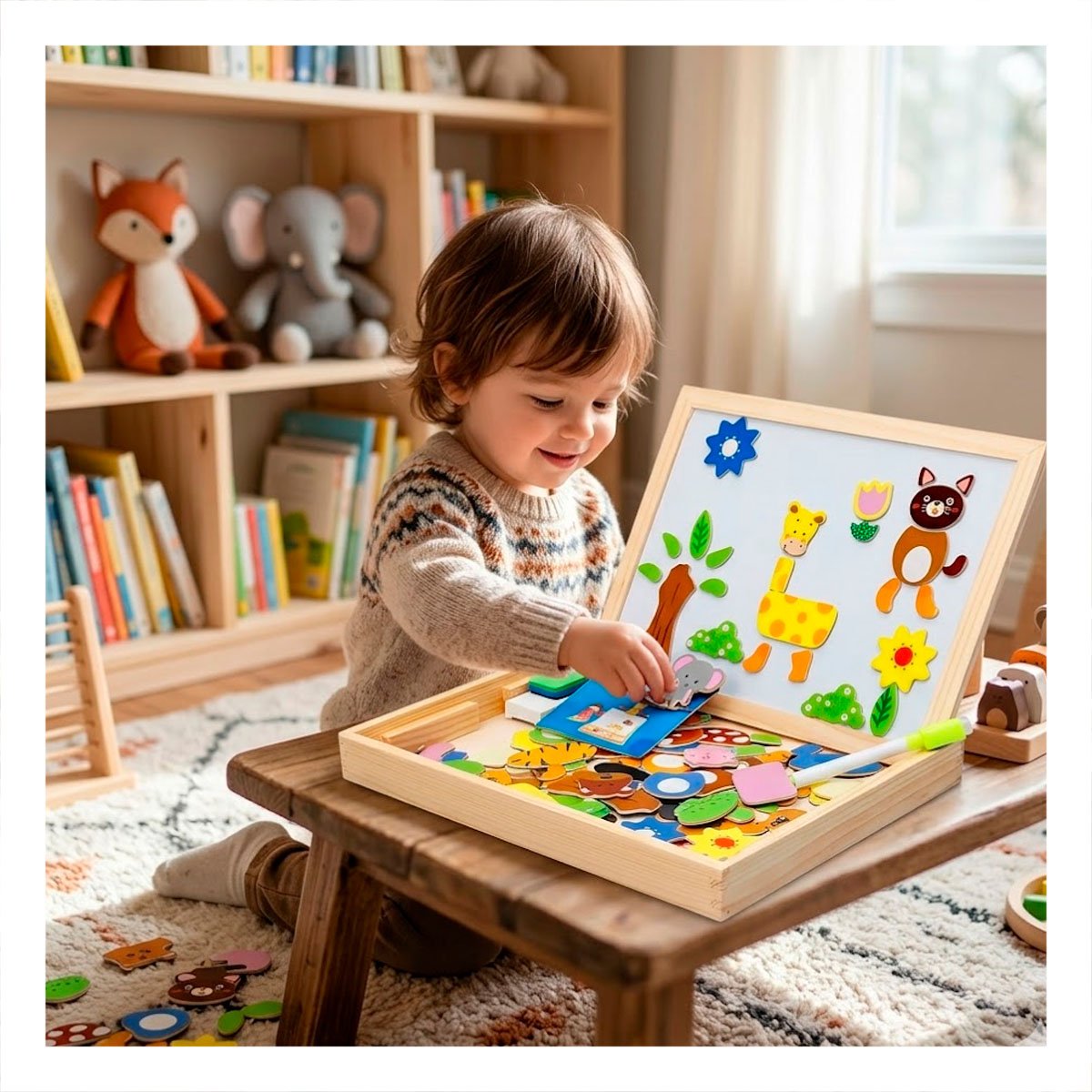 PACK4 ROMPECABEZA DE ANIMALES PARA PIZARRA COLOR MULTICOLOR EN USO EDUCATIVO - 5