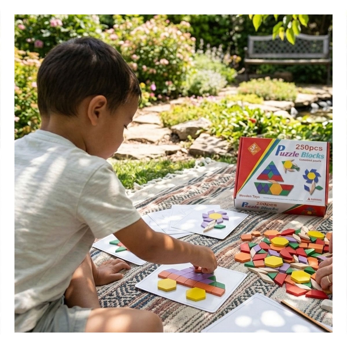 PACK2 ROMPECABEZA MULTICOLOR DE MOSAICO 250 PIEZASA PARA ACTIVIDAD RECREATIVA YREGALO STICKER - 5