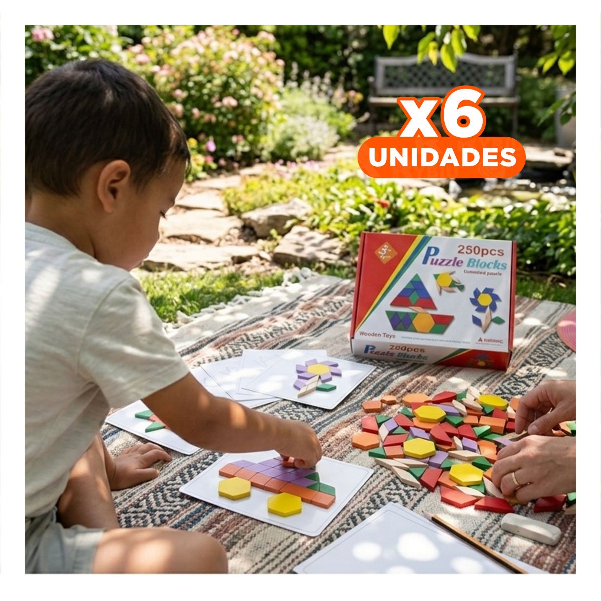 PACK6 TABLERO DE MOSAICO 250 PIEZASA COLOR MULTICOLOR PARA DINAMICA ESCOLAR YREGALO STICKER - 1