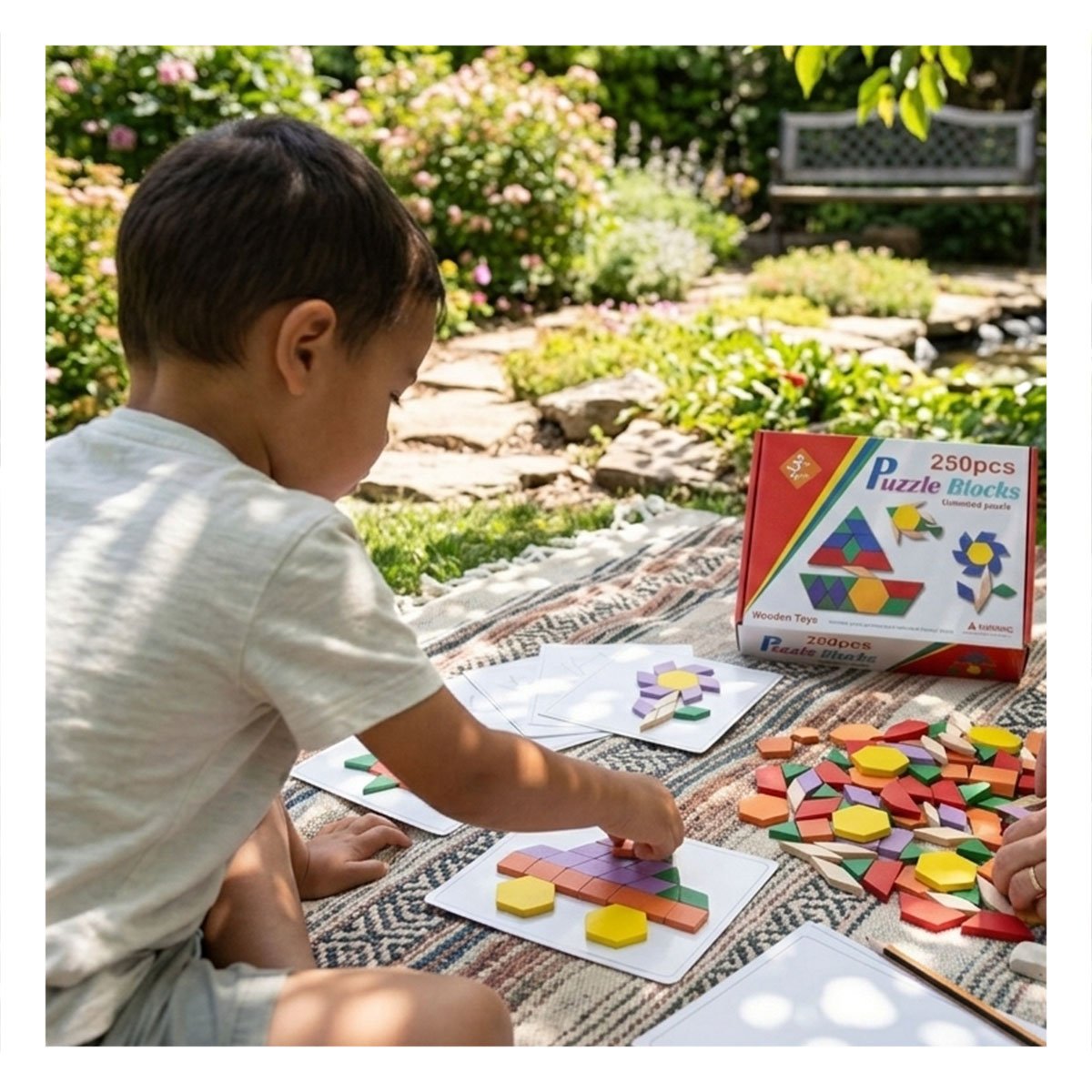 TABLERO DIDACTICO MOSAICO COLOR MULTICOLOR CON 250 PIEZASA INFANTIL YPAPEL REGALO - 3