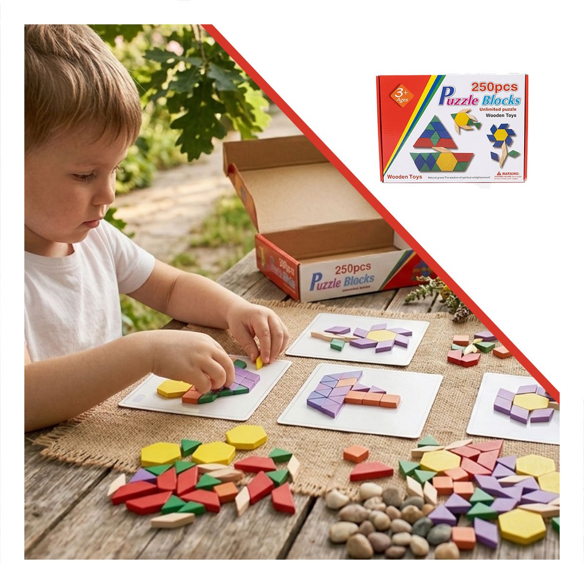 TABLERO DIDACTICO MOSAICO COLOR MULTICOLOR CON 250 PIEZASA INFANTIL YPAPEL REGALO - 5