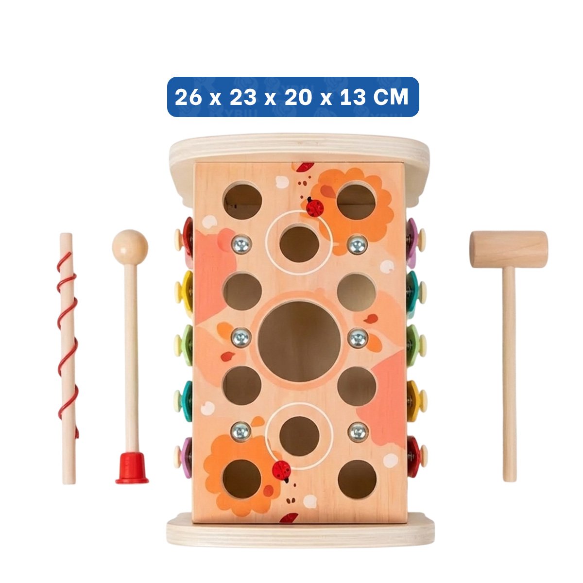 CENTRO INFANTIL MULTICOLOR DE MARTILLO ENGRANAJE PESCA Y XILOFONO DIDACTICO YLIGAS REGALO - 4