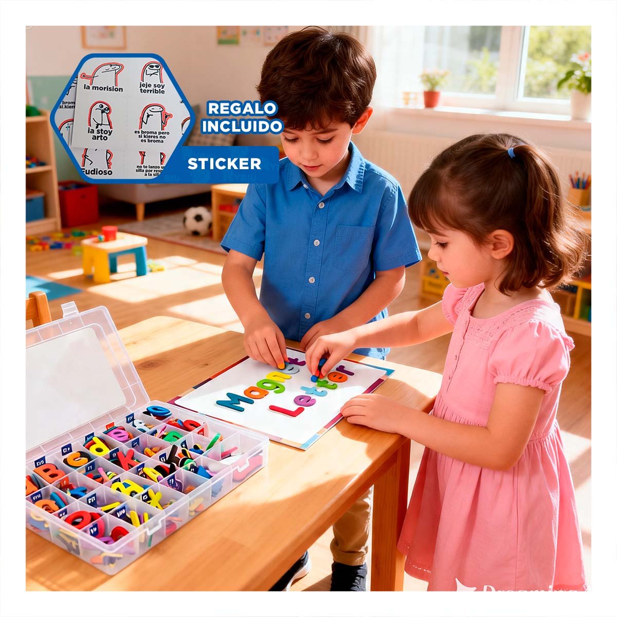 PANEL MAGNETICO PARA DESARROLLO DE HABILIDADES 253 PZS MULTICOLOR Y+REGALO STICKER - 1