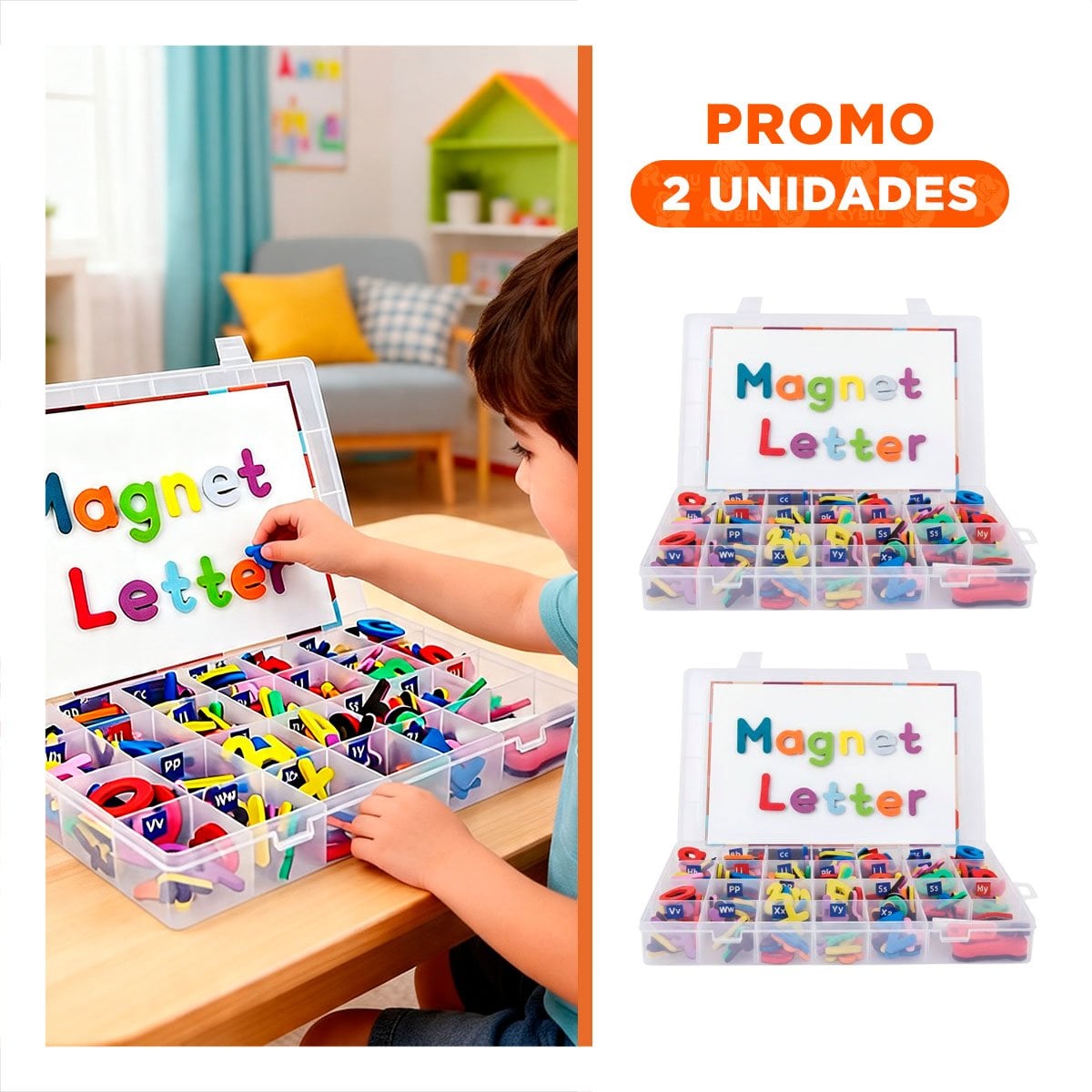 PACK2 TABLERO MAGNETICO PARA ACTIVIDADES DE LECTURA Y CALCULO 253 PZS - 1