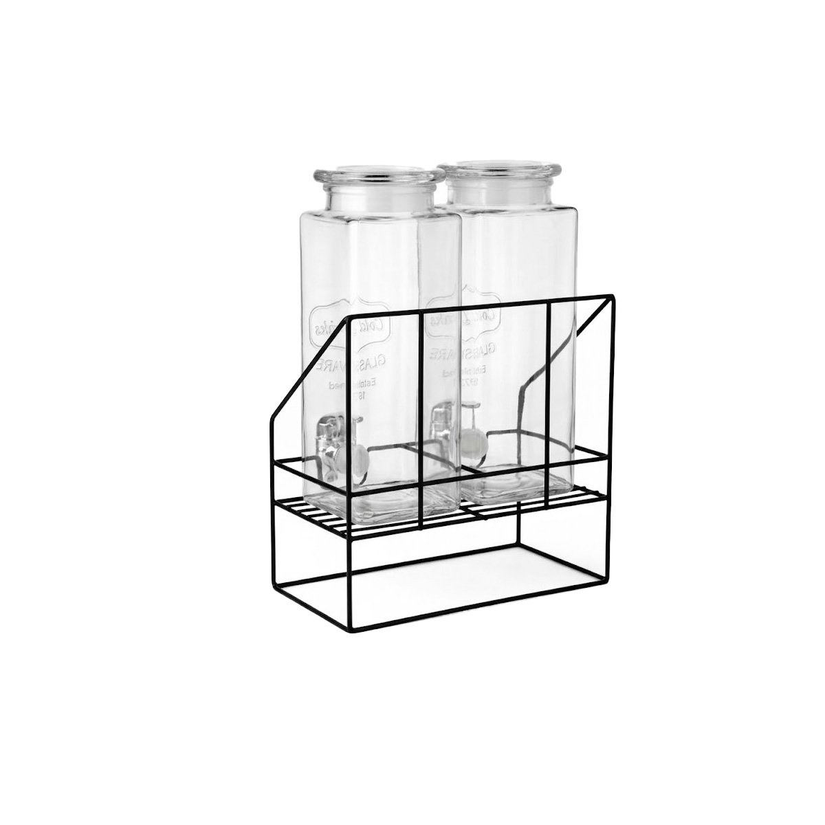DISPENSADOR DOBLE BEBIDA 2,2L TRANSPARENTE CON BASE Y TAPA YLIGAS REGALO - 3