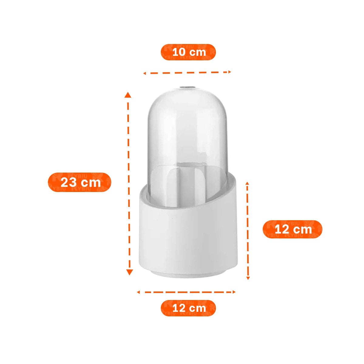 PACK12 BASE GIRATORIA BLANCA PARA MAQUILLAJE Y ACCESORIOS DE TOCADOR - 4